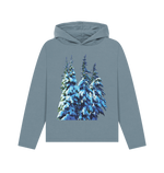 Stone Blue Printed Hoody Front