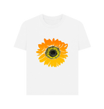 White Pretty Sunflower Tee