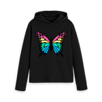 Black Printed Hoody Front