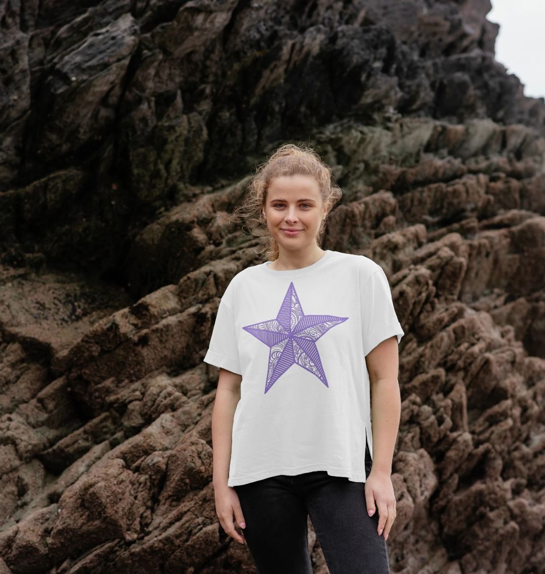 Purple Star Relaxed Fit Tee