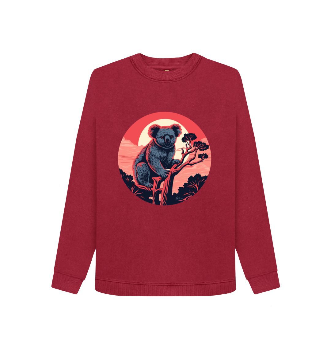 Cherry Koala Crew Neck Sweatshirt