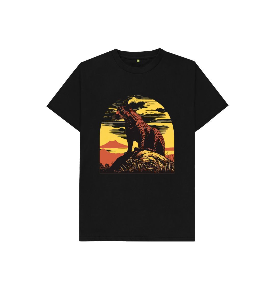 Black Leopard Sunset Tee