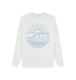 White Sun Rays Crew Neck Sweatshirt