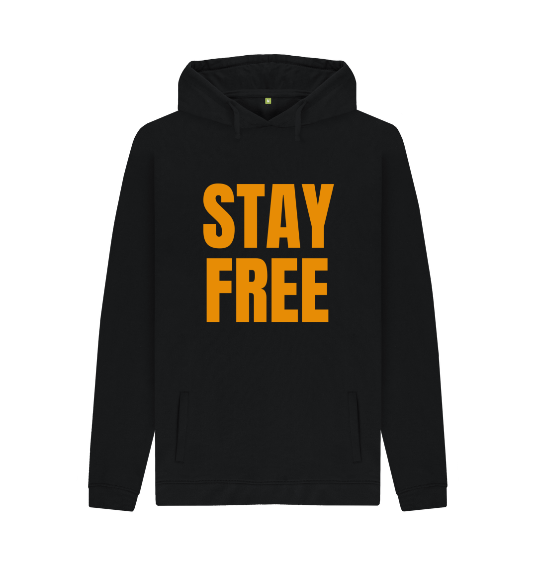 Black Printed Hoody Front