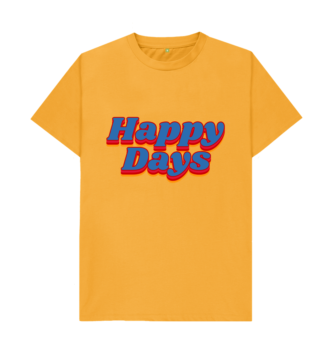 Mustard Tie Dye Happy Days Tee