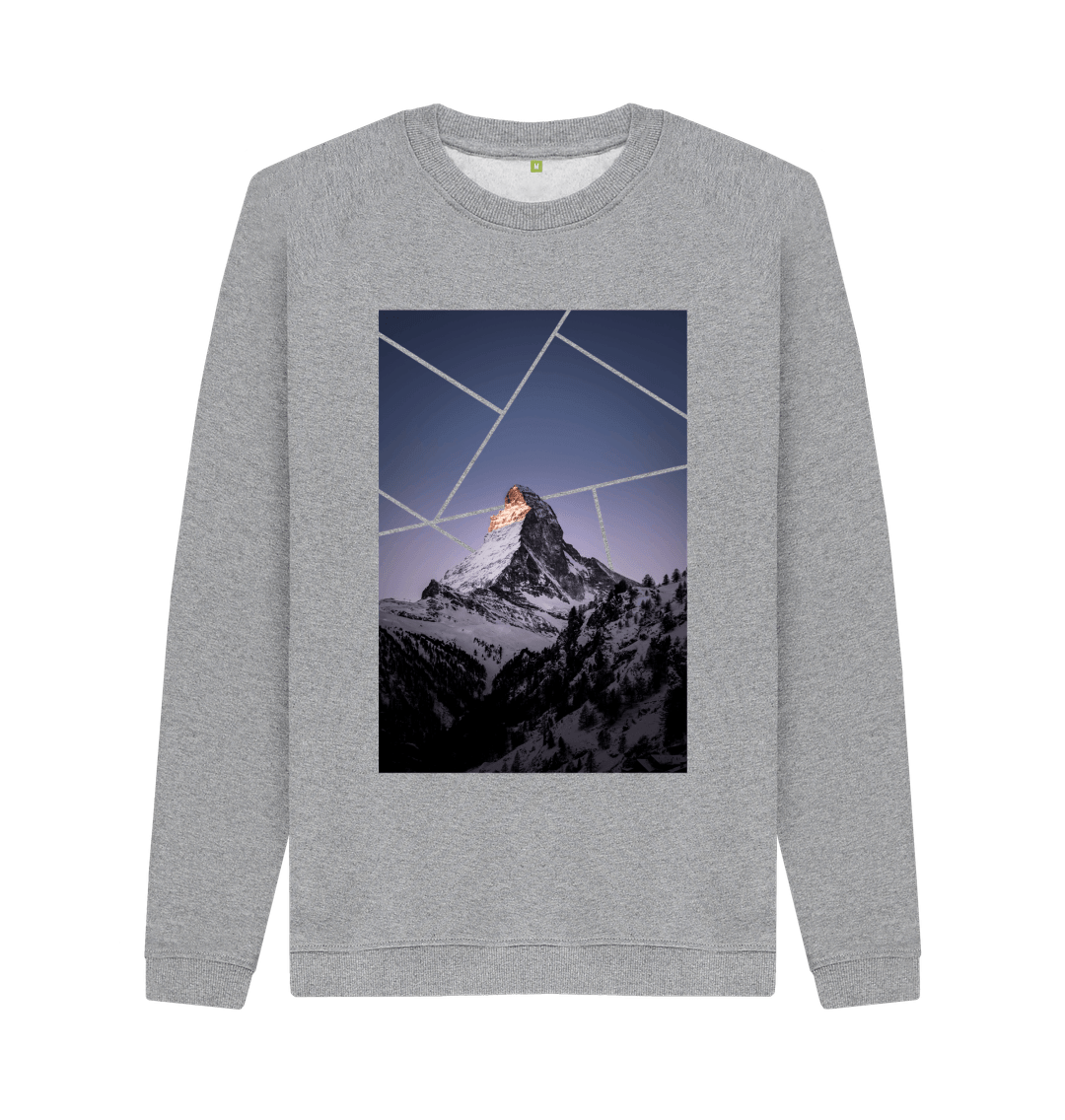 Light Heather Printed Sweater Front
