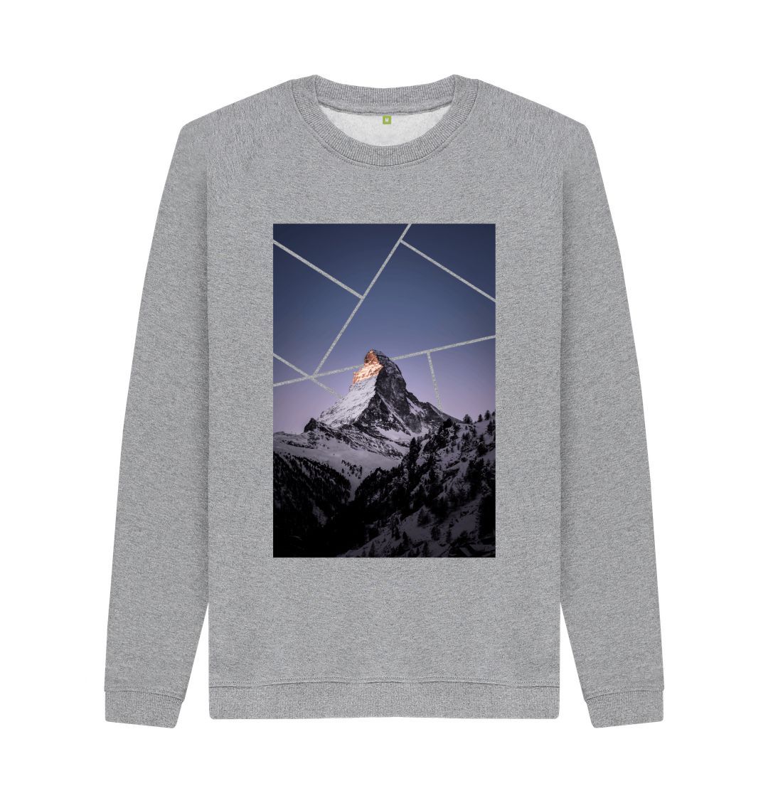 Light Heather Mountain Crew Neck Jumper