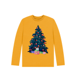 Mustard Christmas Tree Long Sleeves Top