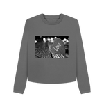 Slate Grey Printed Boxy Jumpers Front