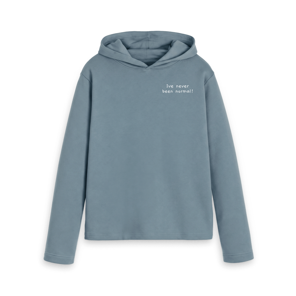 Stone Blue Printed Hoody Front