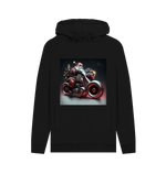 Black Printed Hoody Front