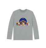 Athletic Grey Nativity Long Sleeve Christmas Tee