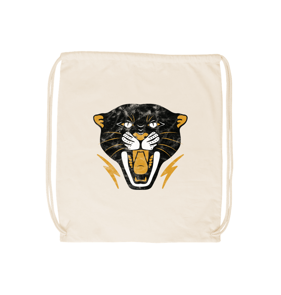 Natural Wild Cat Drawstring Bag