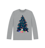 Athletic Grey Christmas Tree Long Sleeves Top