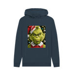 Navy Printed Hoody Front