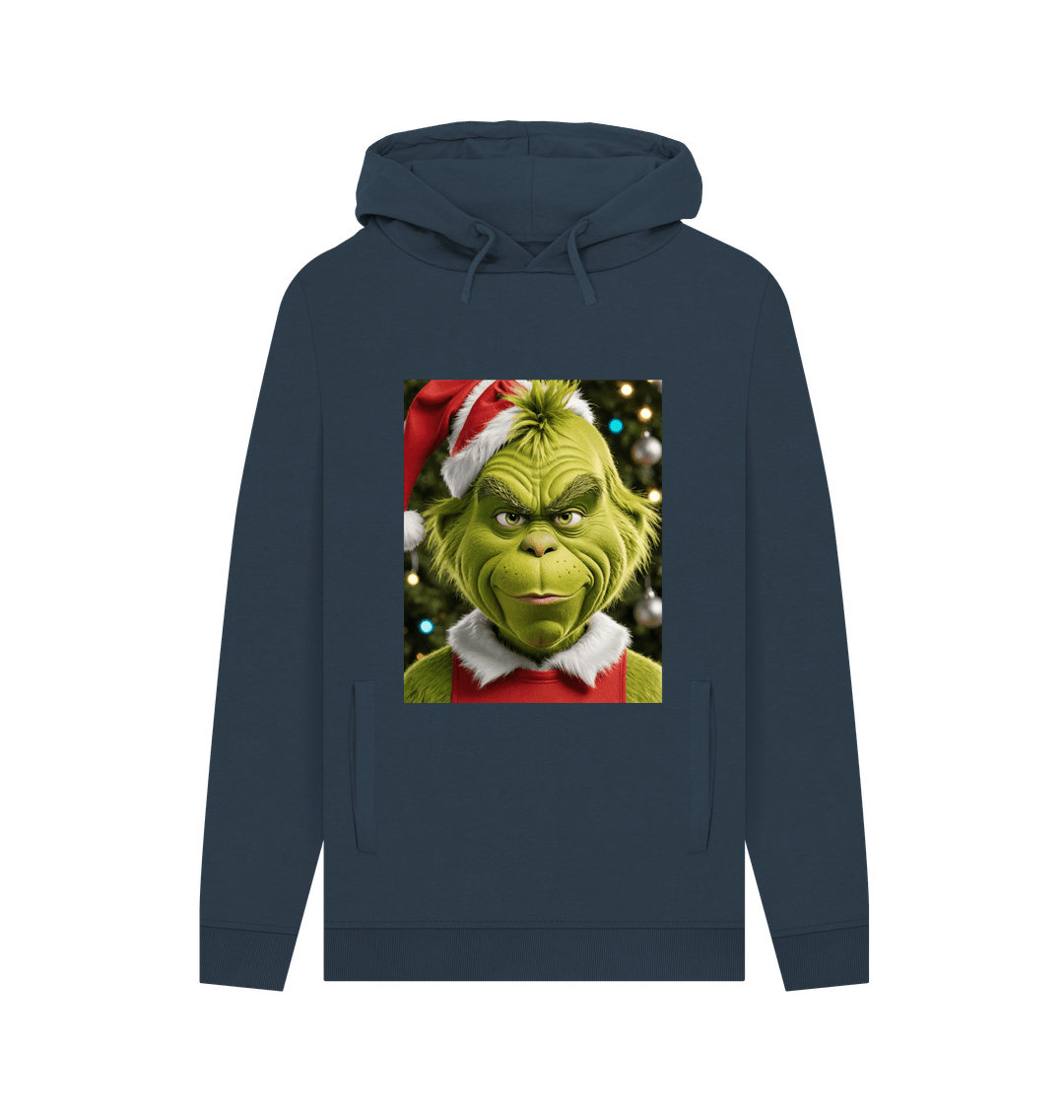 Navy Printed Hoody Front