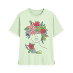 Pastel Green Printed T-shirt Front