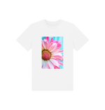 Elegant pink flower tee featuring vibrant floral design, perfect for stylish spring and summer outfits.