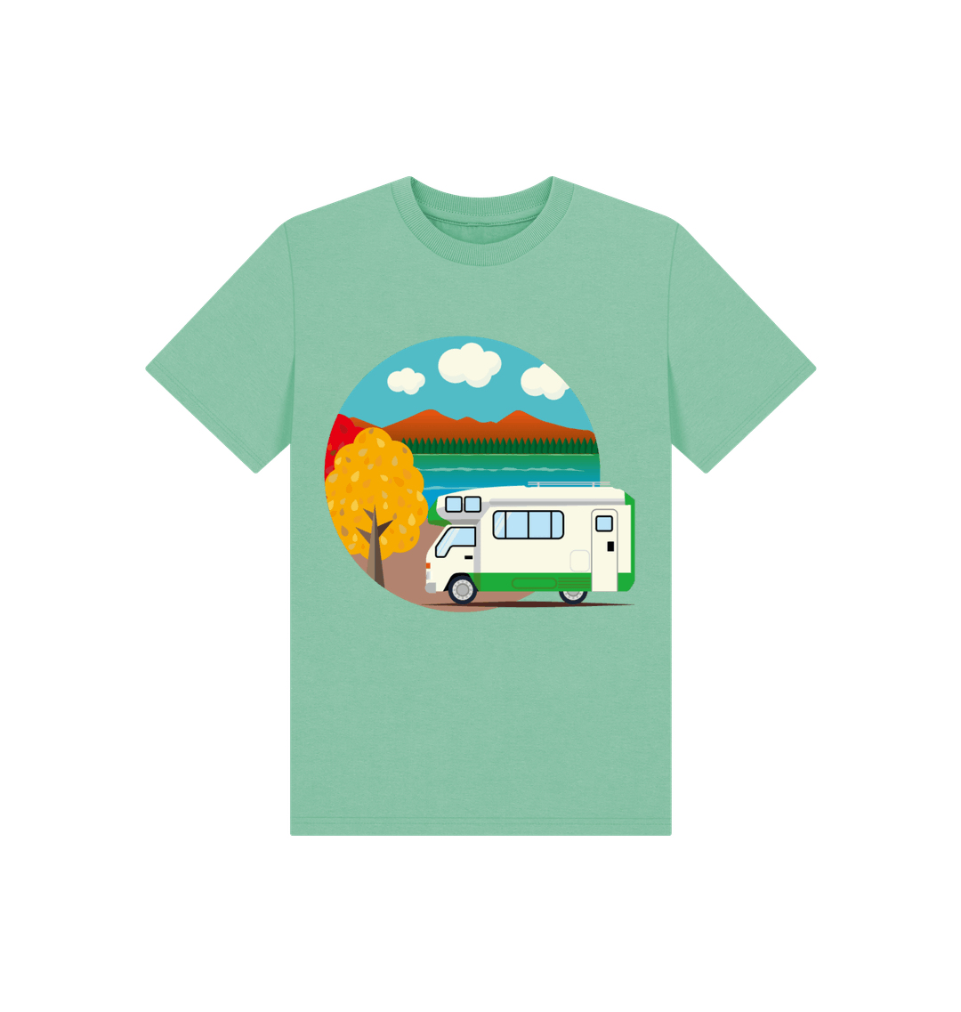 Organic cotton apparel showcasing autumn colors with a sophisticated swagger, perfect for eco-friendly seasonal fashion.