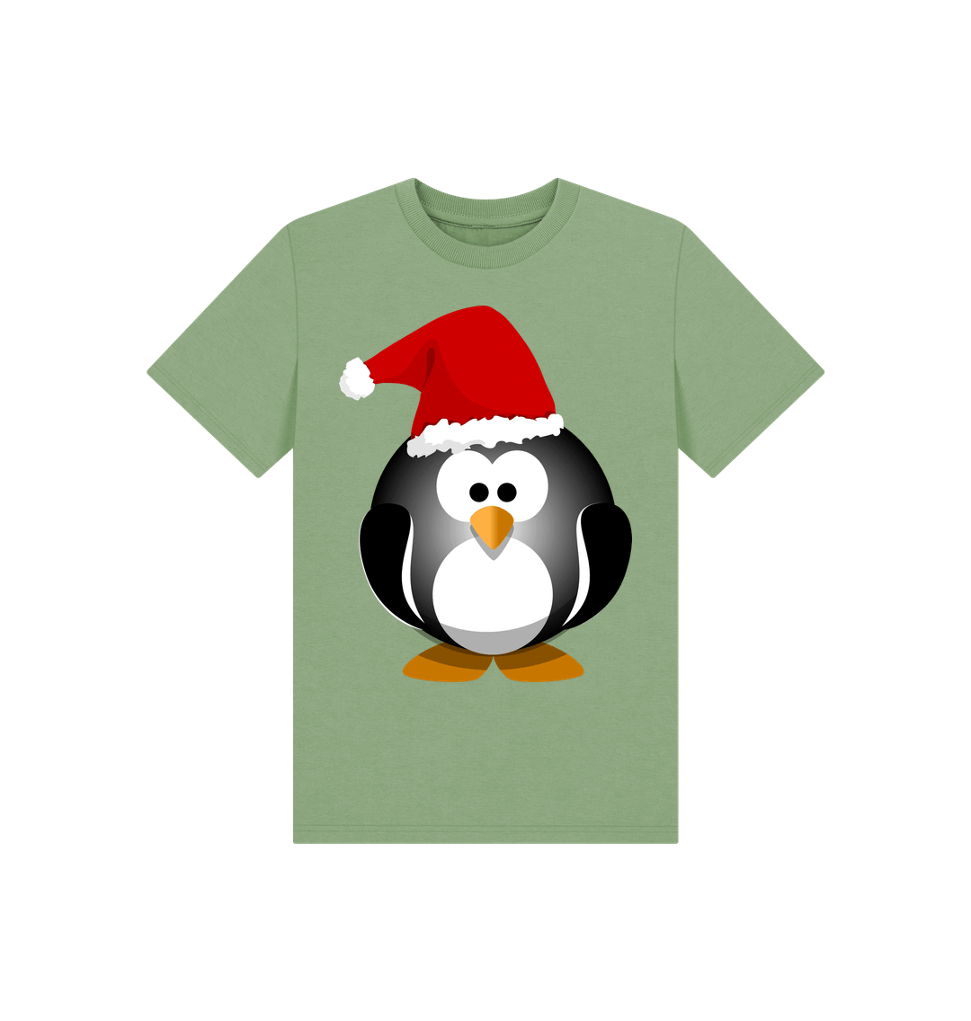 Sage Christmas Fun Penguin Tee