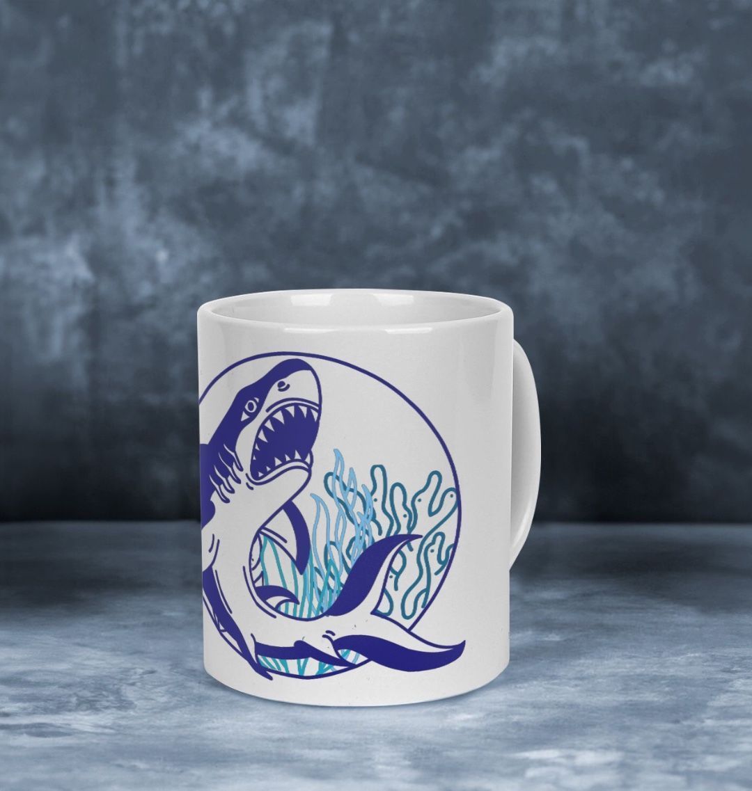 Shark Attack Ceramic Mug