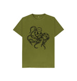 Moss Green Octopus  Tee