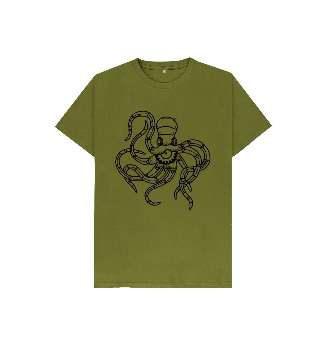 Moss Green Octopus  Tee