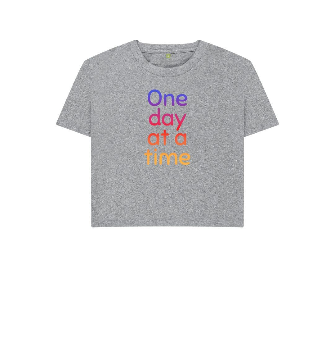 Athletic Grey One Day At A Time Boxy Tee