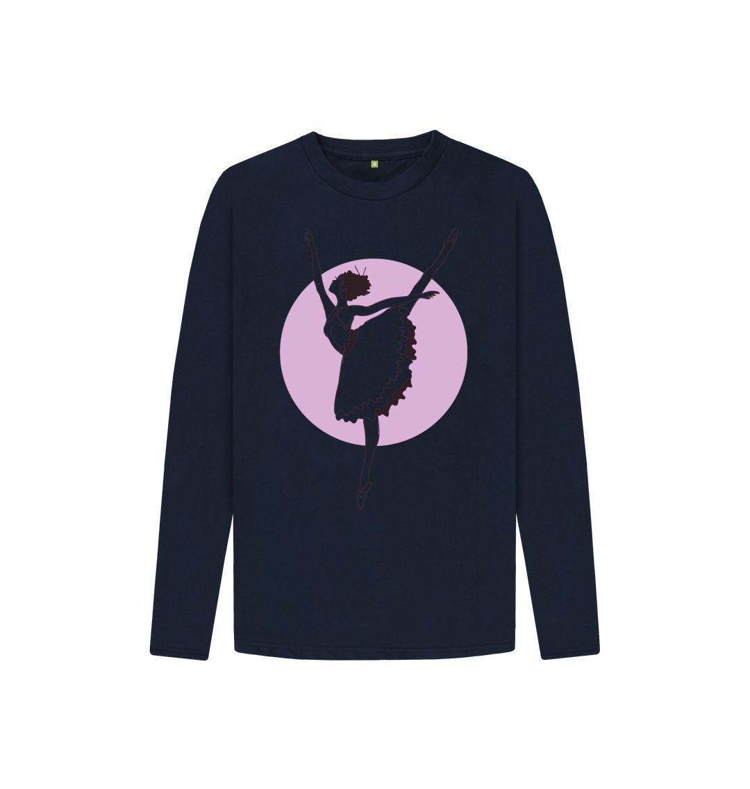 Navy Blue Ballerina Long Sleeve Tee