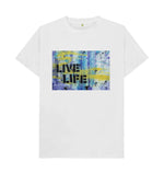 White Love To Live Life Tee