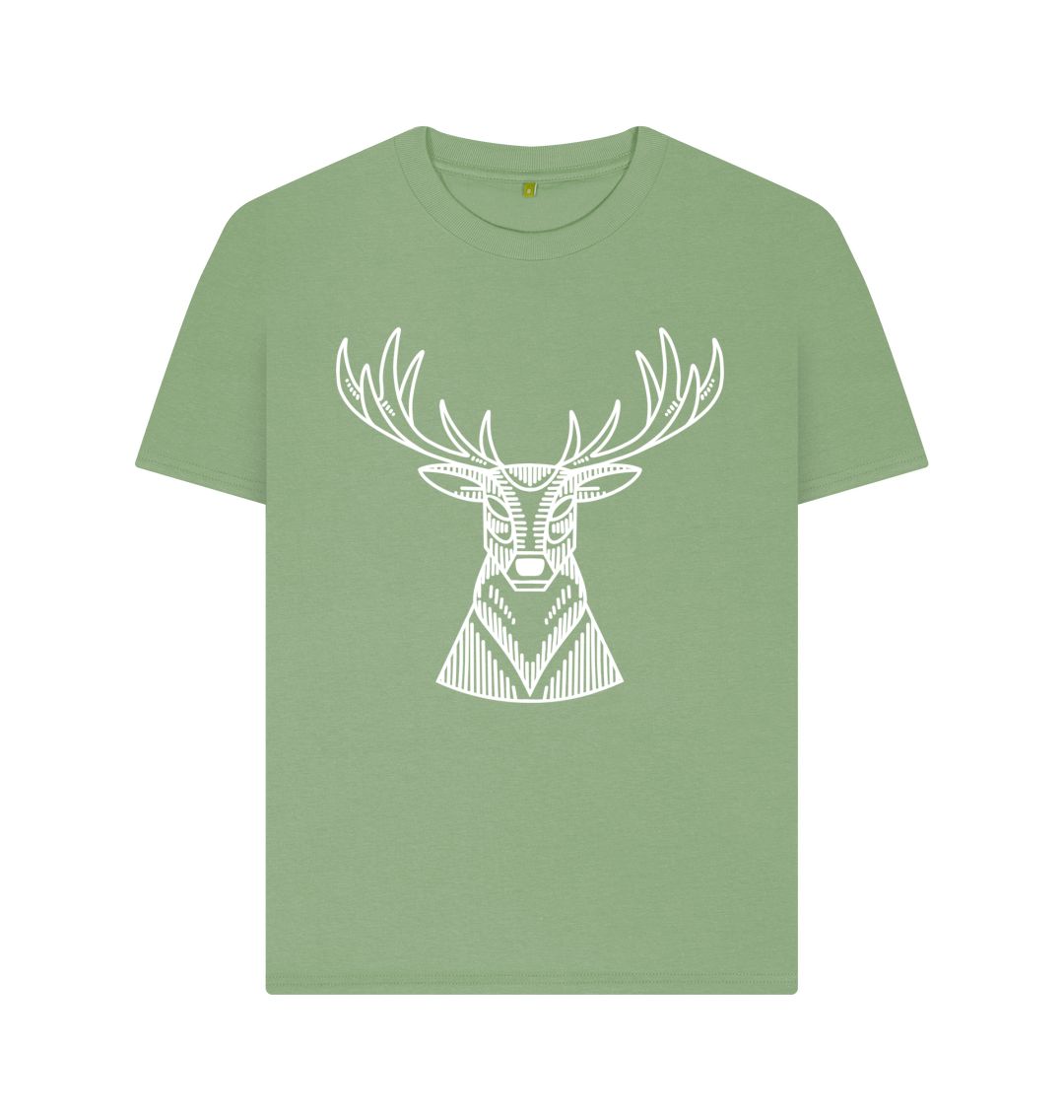 Sage White Reindeer Tee