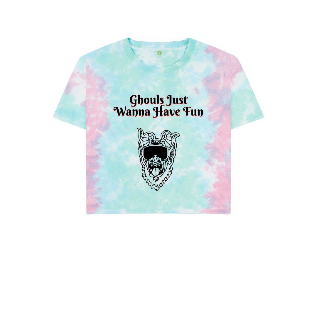 Pastel Tie Dye Ghouls Fun Boxy Tee