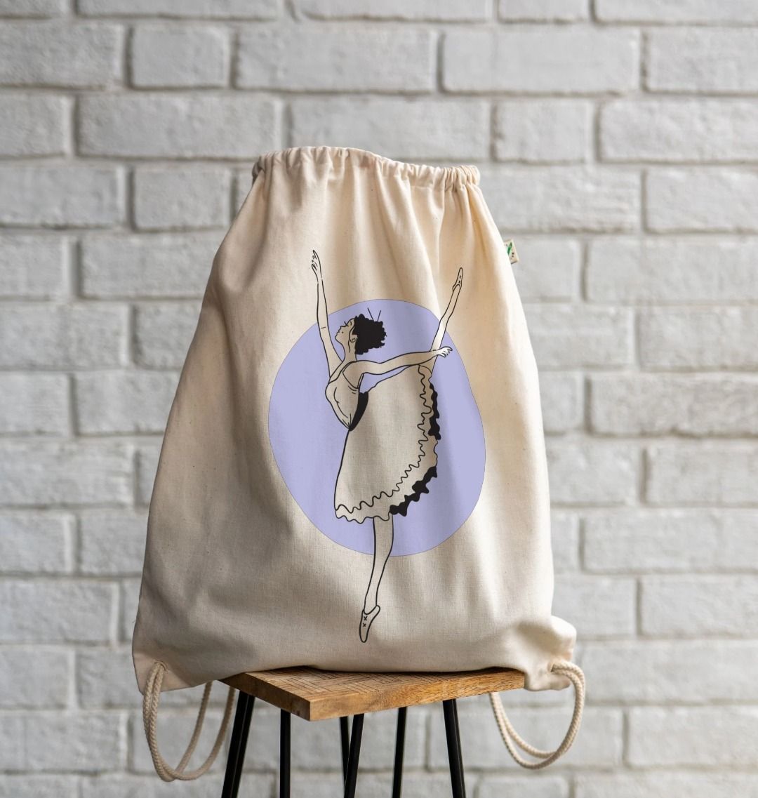 Ballerina Drawstring Bag