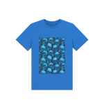 Blue Skulls Tee featuring stylish swagger design, perfect for fashion enthusiasts and trendsetters.