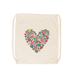 Natural Pride Love Hearts Drawstring Bag