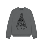 Slate Grey Merry Christmas Oversized Jumper