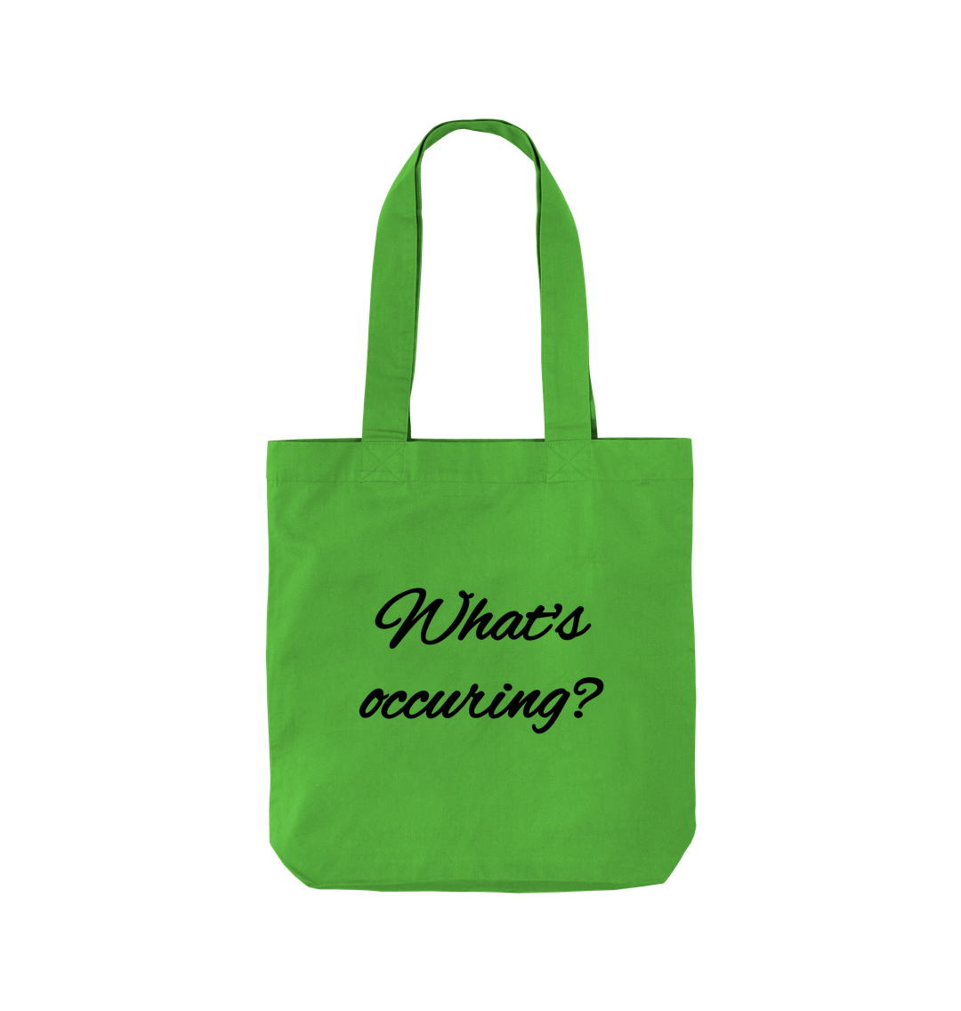 Apple Green What's Occurring Twill Tote Bag