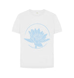 White Big Blue Lotus Relaxed Tee