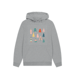 Athletic Grey Christmas Trees Unisex Hoodie