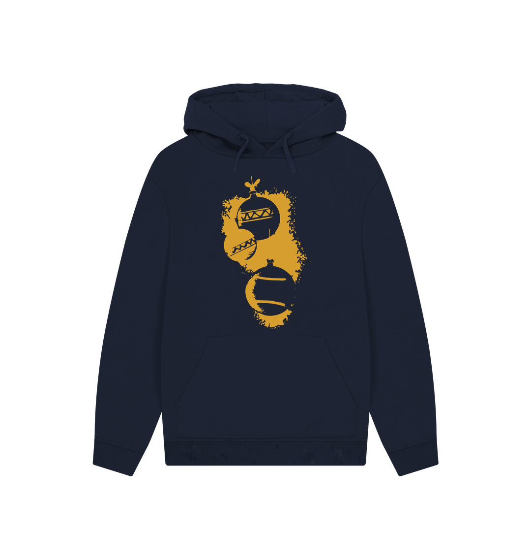 Navy Christmas Ornaments Unisex Hoodie