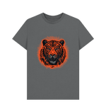 Slate Grey Orange Tiger Tee