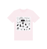 Pink Christmas Doodles Tee