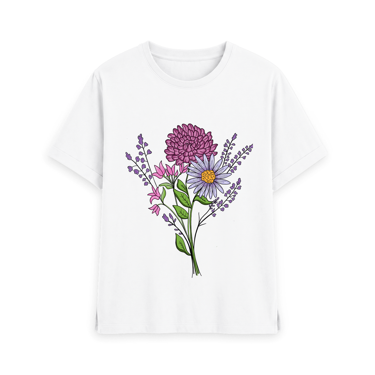 White Printed T-shirt Front