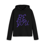 Black Printed Hoody Front
