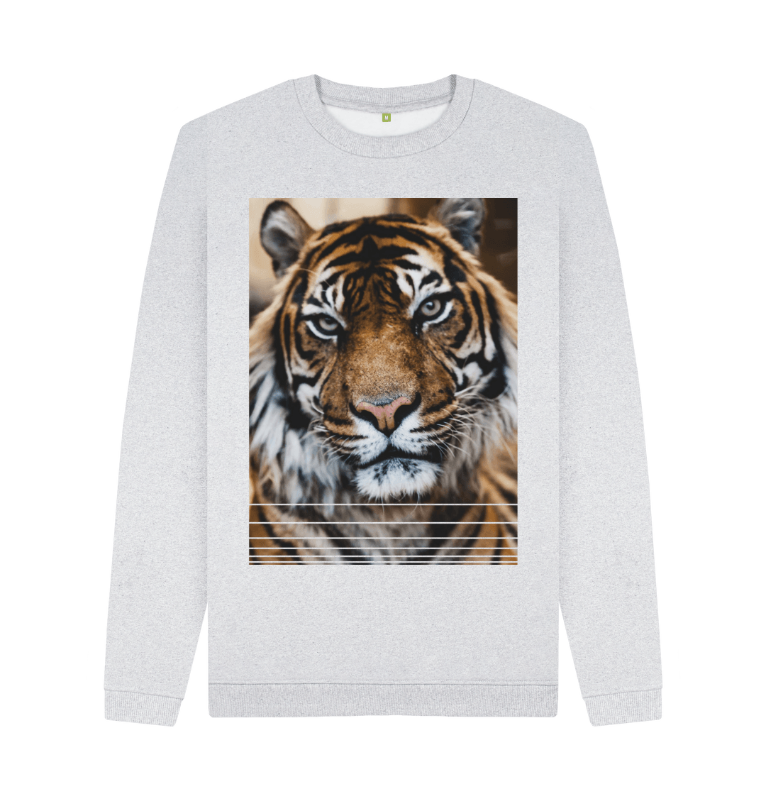 Grey Recycled Printed Sweater Front