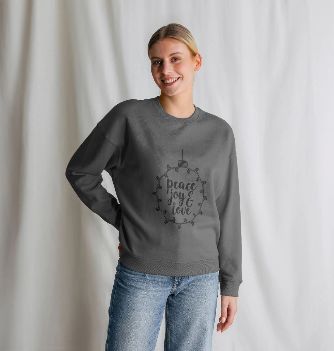 Peace, Joy And Love Oversized Jumper