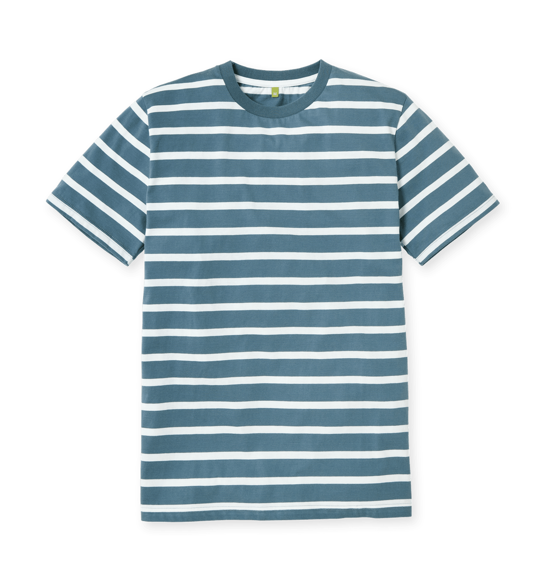 Classic striped tee shirt perfect for casual and formal occasions, featuring high-quality fabric and modern design.