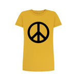 Mustard Peace Tee Dress