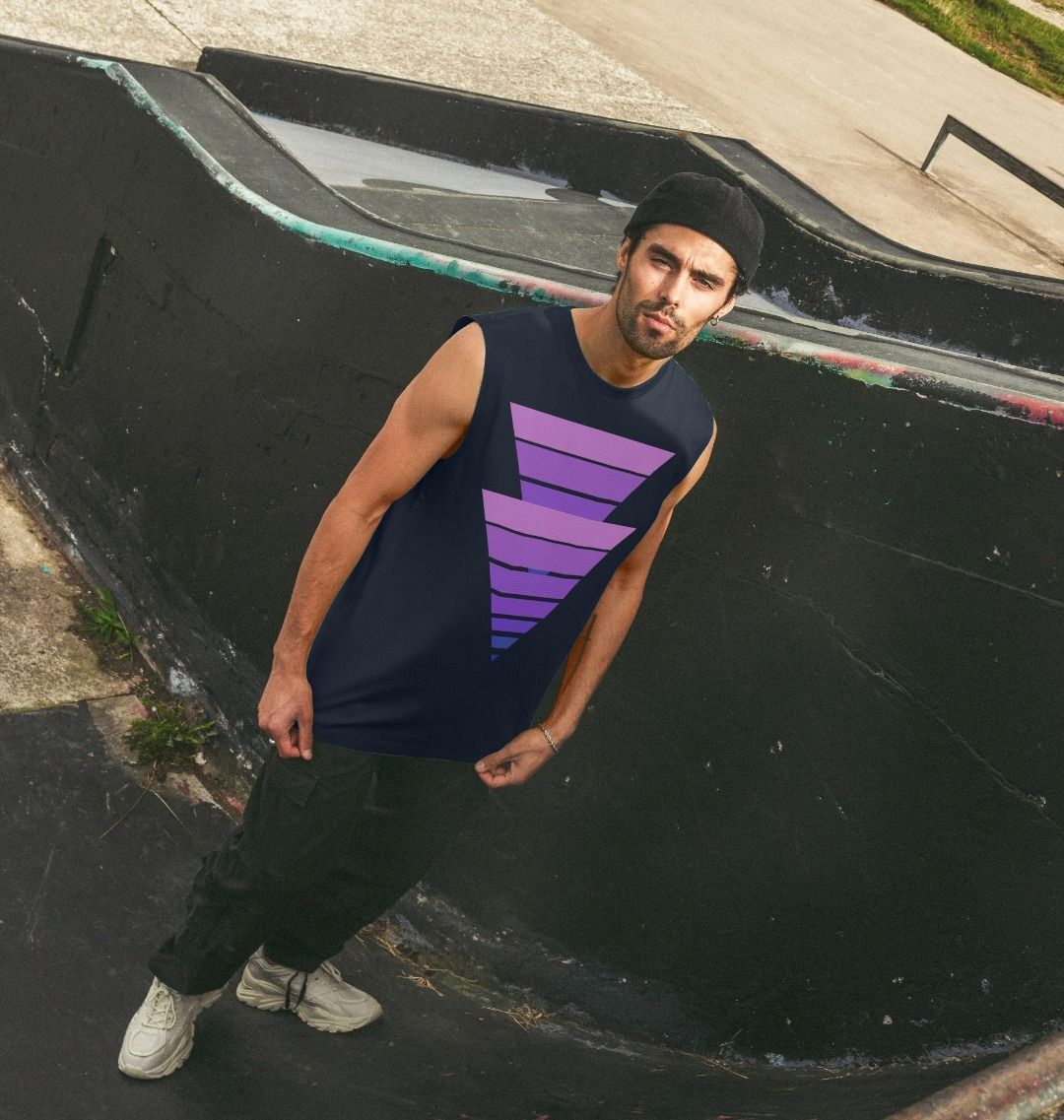 Purple Triangles Vest Top