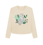 Oat White Leopard Boxy Jumper